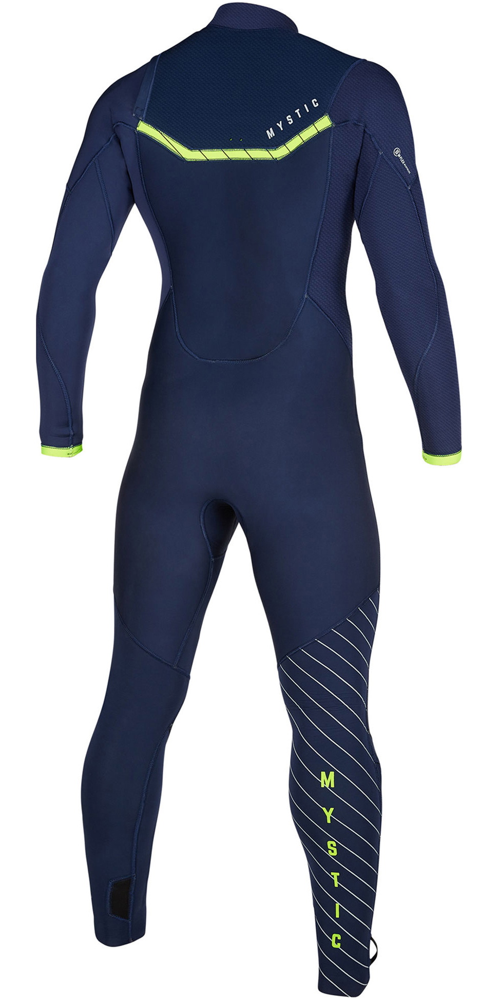 2019 Mystic Mens Marshall 3/2mm Chest Zip Wetsuit 200009 Navy / Lime Wetsuits Wetsuit Outlet